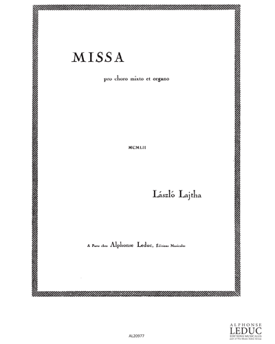 Missa pro Choro Mixto et Organo, Op. 54