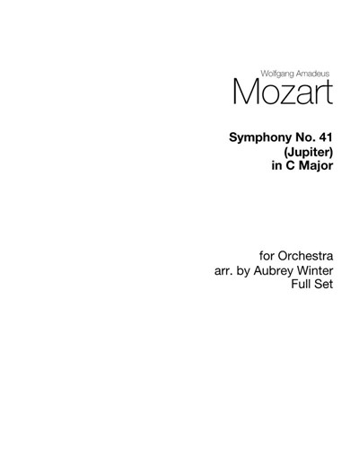 Symphony No. 41 (Arranged by Aubrey Winter)
