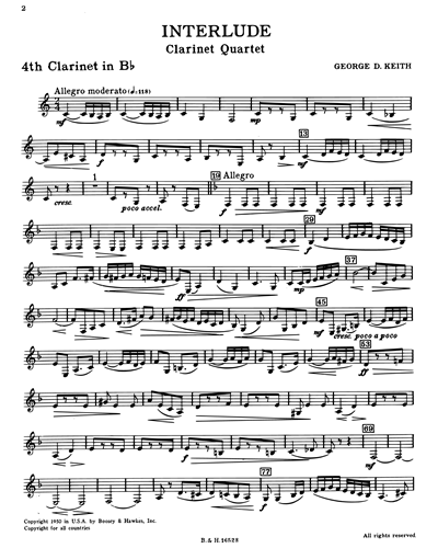 Interlude for Clarinet Quartet