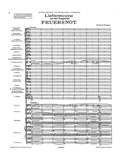 Liebesscene (from 'Feuersnot, op. 50')