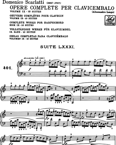 Opere complete per clavicembalo Vol. 9