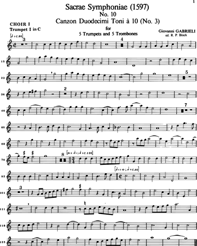 [Choir 1] Trumpet in C 1