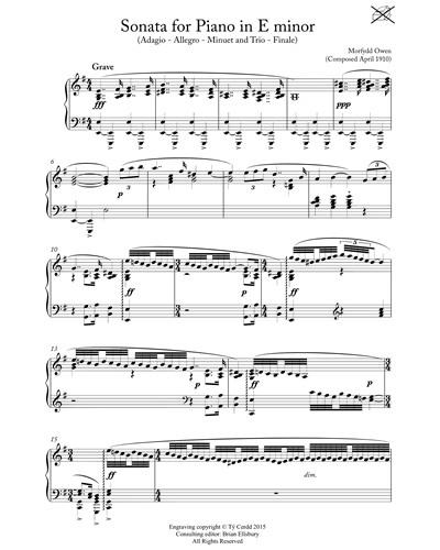 Sonata For Piano In E Minor
