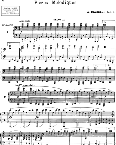 Pièces mélodiques sur cinq notes Op. 149