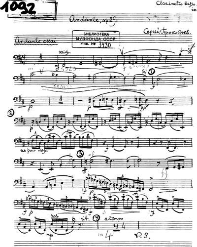 Andante (from "Piano Sonata No. 4, op. 29")