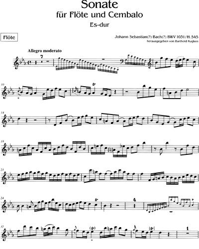 Sonate Es-dur BWV 1031 / H. 545