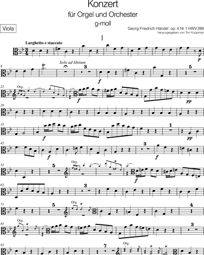 Orgelkonzert (Nr. 1) g-moll op. 4/1 HWV 289