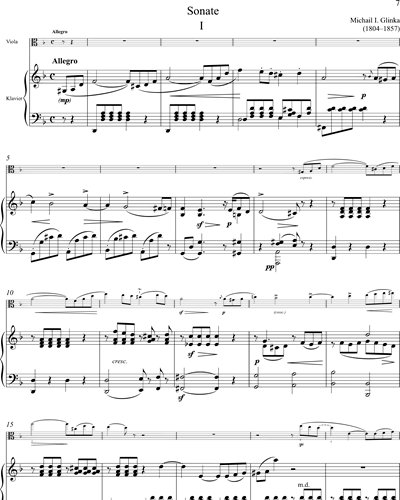 Sonata in D minor for Piano and Viola