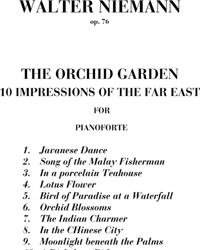 The orchid garden Op. 76