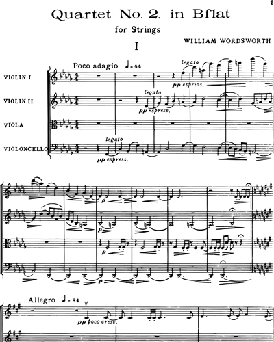 String quartet n. 2 in Bb