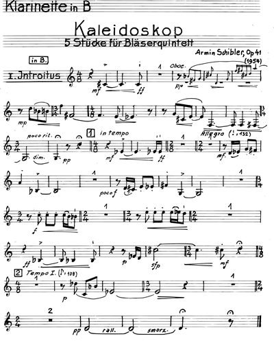 5 Pieces for Wind Quintet, op. 41