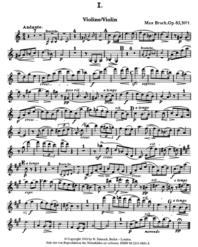 No. 1 in A minor (from "Eight Pieces, op. 83") 