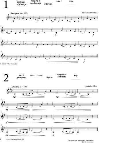 Study No.2 'Andante' (from 'More Graded Studies For Clarinet Book One')