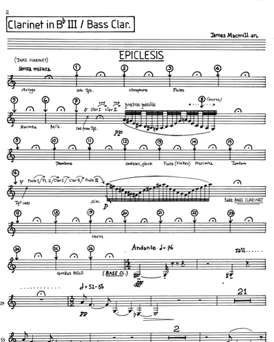 Clarinet 3 in Bb/Bass Clarinet