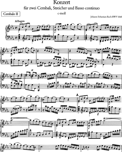 Cembalokonzert c-moll BWV 1060