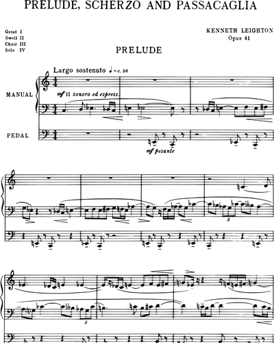 Prelude, Scherzo and Passacaglia 