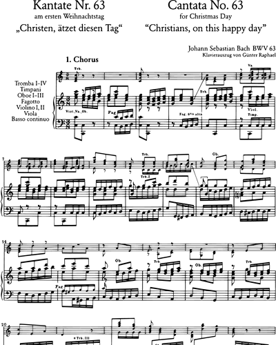 Kantate BWV 63 „Christen ätzet diesen Tag“