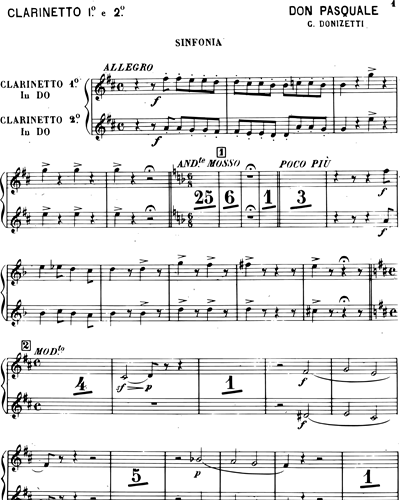 Clarinet 1 - 2/Clarinet in C/Clarinet in A