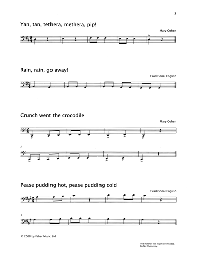 "Yan Tan Tethera Methera Pip" & "Rain Rain Go Away" & "Easy Peasy Lemon Squeezy" & "Pease Pudding Hot" & "Hot Cross Buns" & "Kicking Cans Slong The Street" & "Apple Papple"