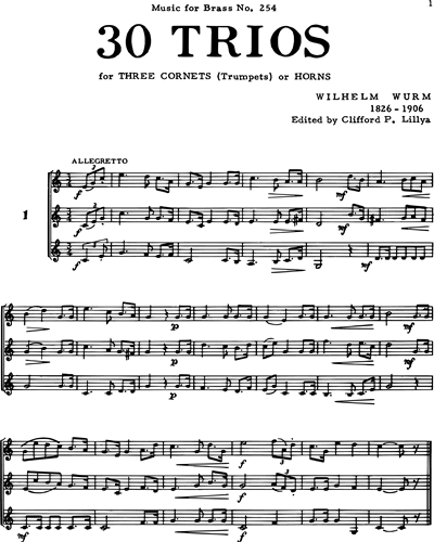 Cornet in Bb 3/Trumpet in Bb 3 (Alternative)/Horn in F 3 (Alternative)