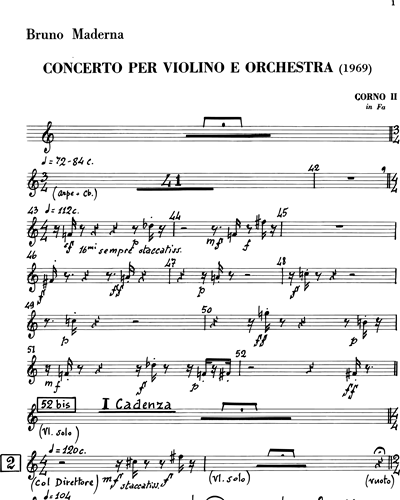 Concerto - Per violino e orchestra