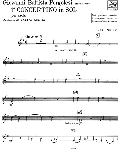 Concertino in Sol n. 1 - Per archi