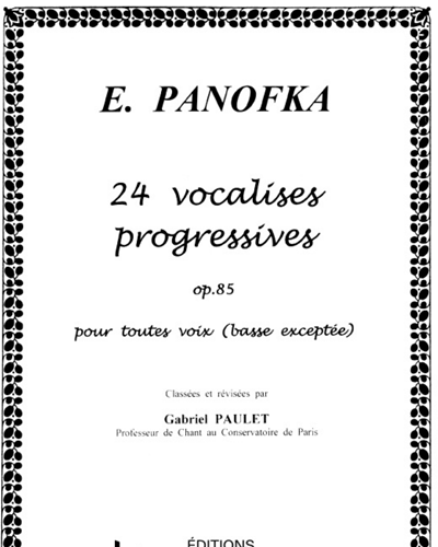 24 Vocalises, op. 85 Vol. 3