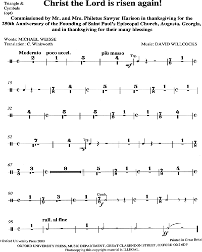 Triangle & Cymbals (Optional)