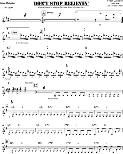 Don't Stop Believin' (Big Band) (G Major)