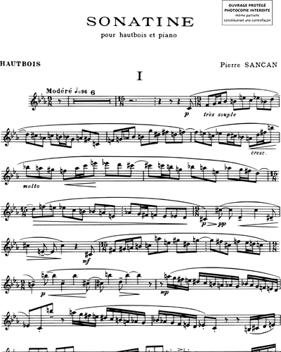 Sonatine pour hautbois & piano