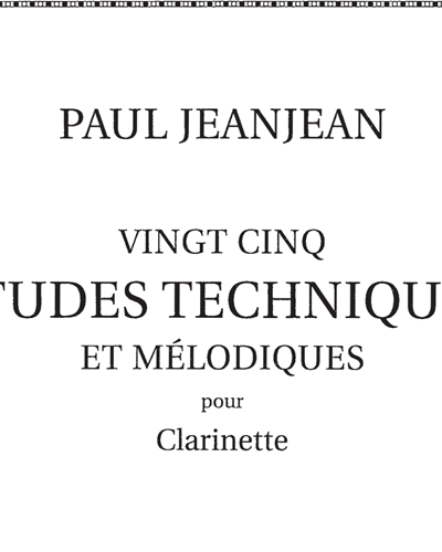 25 Études Techniques Et Mélodiques Vol. 2