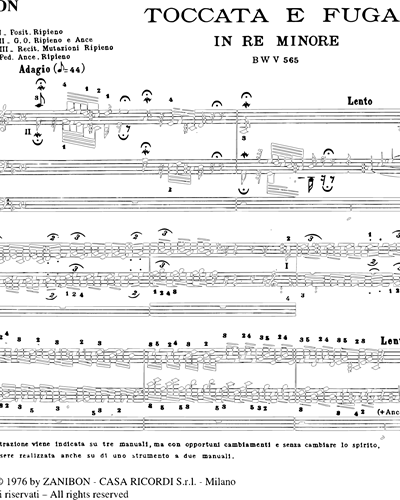Toccata e fuga in Re minore, BWV 565