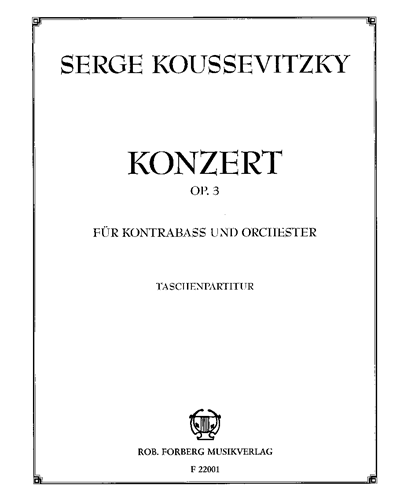 Konzert für Kontrabass und Orchester, op. 3
