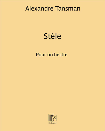 Stèle (In memoriam d'Igor Stravinsky)