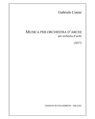 Musica per orchestra d'archi