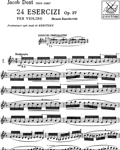 24 esercizi per violino Op. 37