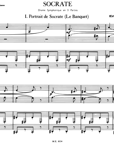 Socrate - Arrangement pour deux pianos par John Cage