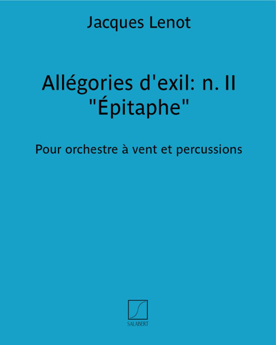 Allégories d'exil: n. II "Épitaphe"