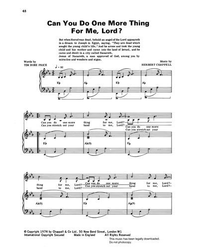 Can You Do One More Thing For Me, Lord? (from 'Carols For Today')