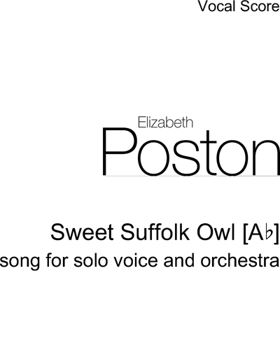 Sweet Suffolk Owl [A♭]