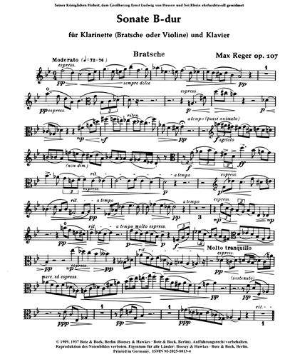 Sonata B flat Major op. 107