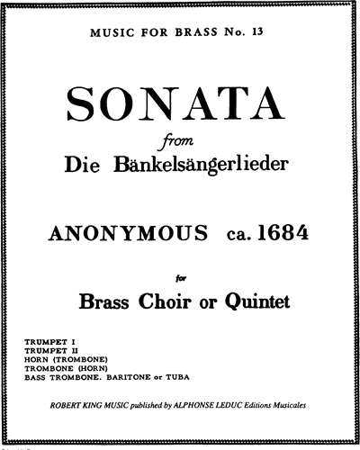 Sonata (from "Die Bänkelsängerlieder")