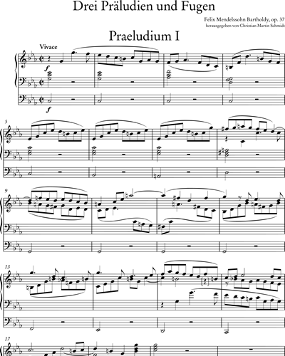Orgelwerke - Band 1: 3 Präludien und Fugen (op. 37), 6 Sonaten (op. 65)