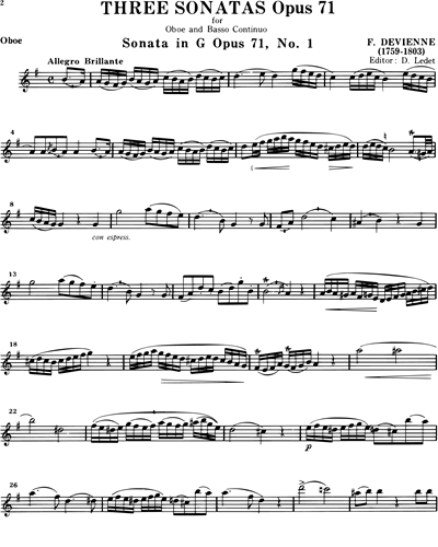 3 Sonatas, op. 71