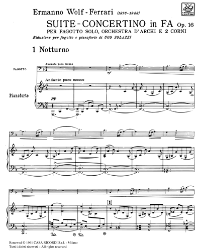 Suite - Concertino in Fa Op. 16