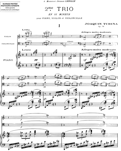 Deuxième trio en Si mineur Op. 76