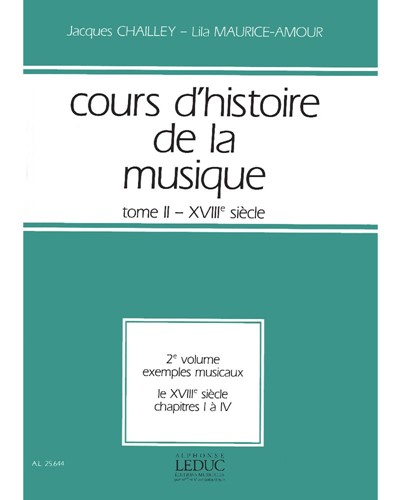 Cours d'histoire de la musique, Vol. 2