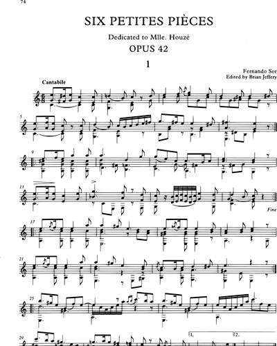 Six petites pièces, Op. 42