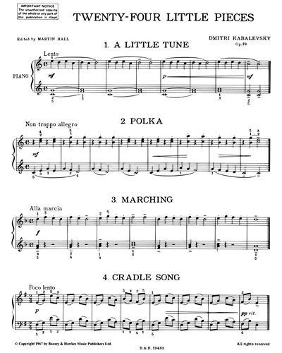 24 Little Pieces for Piano, op. 39