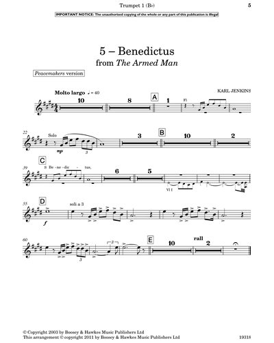 Benedictus (from “The Armed Man”)